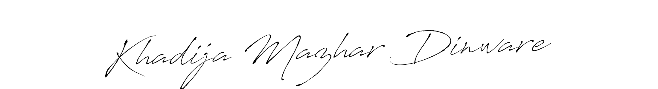 Use a signature maker to create a handwritten signature online. With this signature software, you can design (Antro_Vectra) your own signature for name Khadija Mazhar Dinware. Khadija Mazhar Dinware signature style 6 images and pictures png