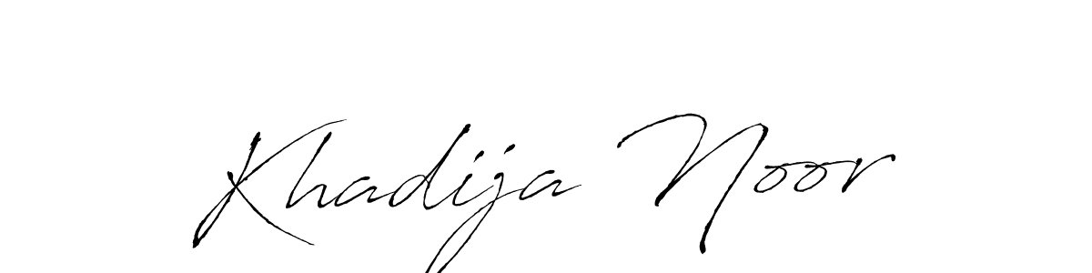 Design your own signature with our free online signature maker. With this signature software, you can create a handwritten (Antro_Vectra) signature for name Khadija Noor. Khadija Noor signature style 6 images and pictures png