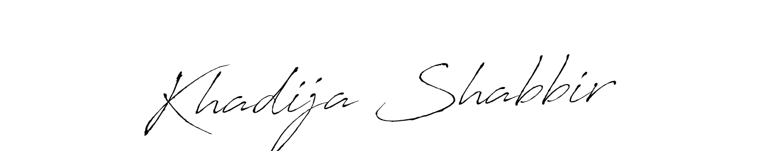 How to make Khadija Shabbir signature? Antro_Vectra is a professional autograph style. Create handwritten signature for Khadija Shabbir name. Khadija Shabbir signature style 6 images and pictures png