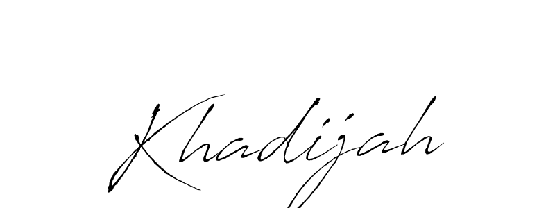 Create a beautiful signature design for name Khadijah. With this signature (Antro_Vectra) fonts, you can make a handwritten signature for free. Khadijah signature style 6 images and pictures png
