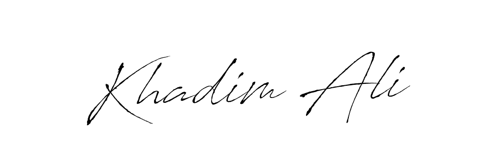 Use a signature maker to create a handwritten signature online. With this signature software, you can design (Antro_Vectra) your own signature for name Khadim Ali. Khadim Ali signature style 6 images and pictures png