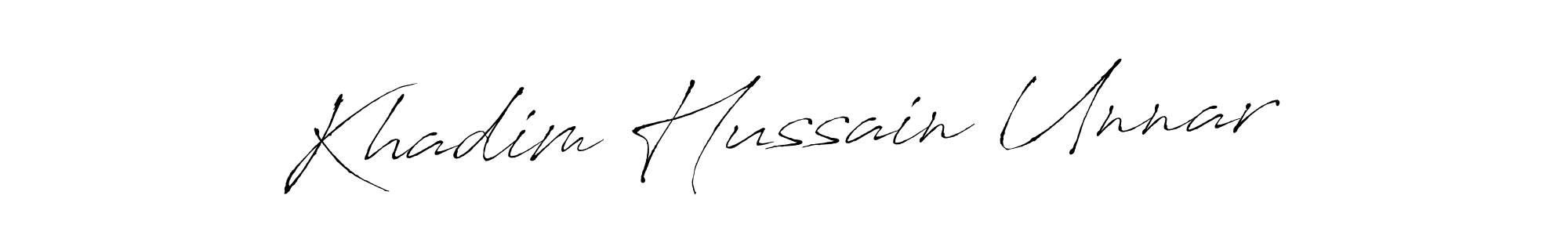 if you are searching for the best signature style for your name Khadim Hussain Unnar. so please give up your signature search. here we have designed multiple signature styles  using Antro_Vectra. Khadim Hussain Unnar signature style 6 images and pictures png