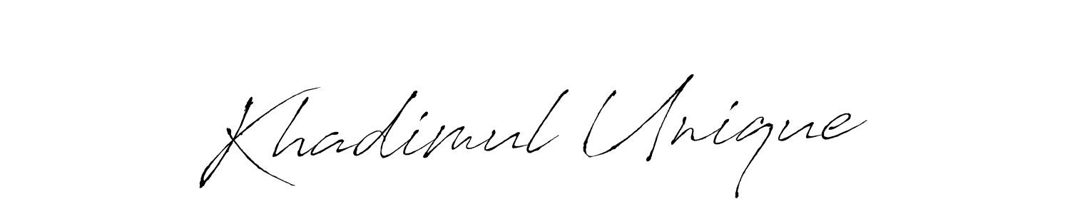 Also we have Khadimul Unique name is the best signature style. Create professional handwritten signature collection using Antro_Vectra autograph style. Khadimul Unique signature style 6 images and pictures png