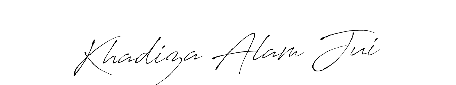 Use a signature maker to create a handwritten signature online. With this signature software, you can design (Antro_Vectra) your own signature for name Khadiza Alam Jui. Khadiza Alam Jui signature style 6 images and pictures png
