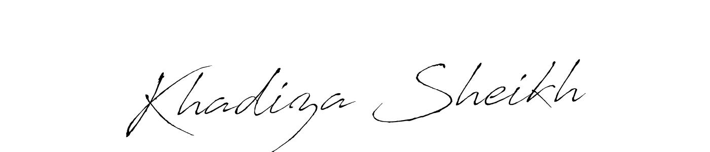 Make a beautiful signature design for name Khadiza Sheikh. With this signature (Antro_Vectra) style, you can create a handwritten signature for free. Khadiza Sheikh signature style 6 images and pictures png