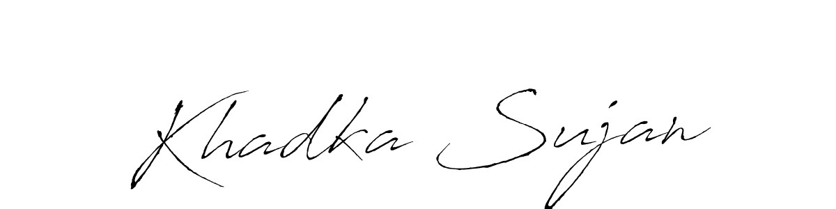 How to make Khadka Sujan name signature. Use Antro_Vectra style for creating short signs online. This is the latest handwritten sign. Khadka Sujan signature style 6 images and pictures png