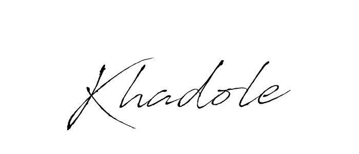 Khadole stylish signature style. Best Handwritten Sign (Antro_Vectra) for my name. Handwritten Signature Collection Ideas for my name Khadole. Khadole signature style 6 images and pictures png