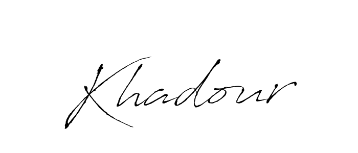 Use a signature maker to create a handwritten signature online. With this signature software, you can design (Antro_Vectra) your own signature for name Khadour. Khadour signature style 6 images and pictures png