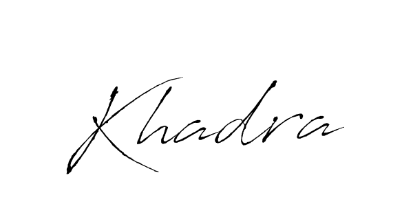The best way (Antro_Vectra) to make a short signature is to pick only two or three words in your name. The name Khadra include a total of six letters. For converting this name. Khadra signature style 6 images and pictures png