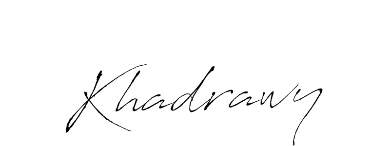 Create a beautiful signature design for name Khadrawy. With this signature (Antro_Vectra) fonts, you can make a handwritten signature for free. Khadrawy signature style 6 images and pictures png