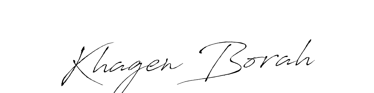 Create a beautiful signature design for name Khagen Borah. With this signature (Antro_Vectra) fonts, you can make a handwritten signature for free. Khagen Borah signature style 6 images and pictures png