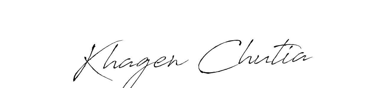 You should practise on your own different ways (Antro_Vectra) to write your name (Khagen Chutia) in signature. don't let someone else do it for you. Khagen Chutia signature style 6 images and pictures png