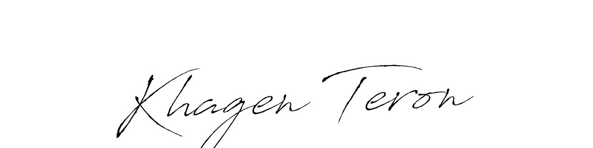 Also we have Khagen Teron name is the best signature style. Create professional handwritten signature collection using Antro_Vectra autograph style. Khagen Teron signature style 6 images and pictures png