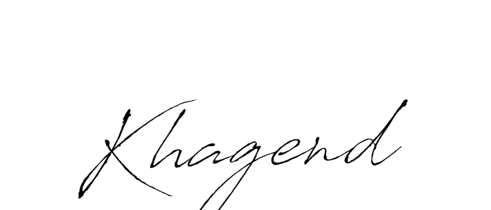 Khagend stylish signature style. Best Handwritten Sign (Antro_Vectra) for my name. Handwritten Signature Collection Ideas for my name Khagend. Khagend signature style 6 images and pictures png