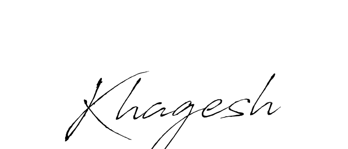 Make a beautiful signature design for name Khagesh. With this signature (Antro_Vectra) style, you can create a handwritten signature for free. Khagesh signature style 6 images and pictures png