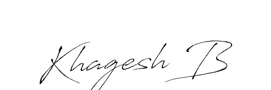 Make a beautiful signature design for name Khagesh B. With this signature (Antro_Vectra) style, you can create a handwritten signature for free. Khagesh B signature style 6 images and pictures png