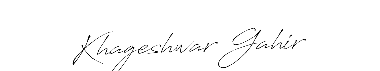 Use a signature maker to create a handwritten signature online. With this signature software, you can design (Antro_Vectra) your own signature for name Khageshwar Gahir. Khageshwar Gahir signature style 6 images and pictures png