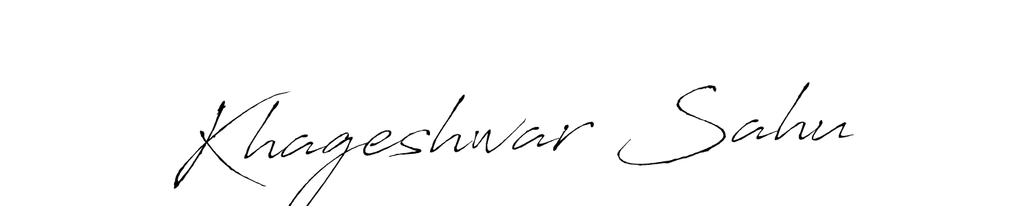 Antro_Vectra is a professional signature style that is perfect for those who want to add a touch of class to their signature. It is also a great choice for those who want to make their signature more unique. Get Khageshwar Sahu name to fancy signature for free. Khageshwar Sahu signature style 6 images and pictures png