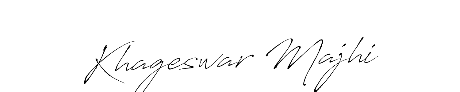 How to make Khageswar Majhi name signature. Use Antro_Vectra style for creating short signs online. This is the latest handwritten sign. Khageswar Majhi signature style 6 images and pictures png