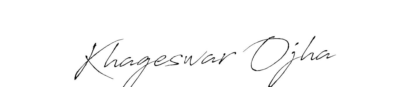 The best way (Antro_Vectra) to make a short signature is to pick only two or three words in your name. The name Khageswar Ojha include a total of six letters. For converting this name. Khageswar Ojha signature style 6 images and pictures png