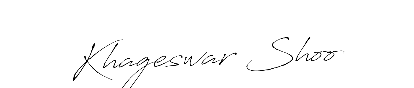 Make a beautiful signature design for name Khageswar Shoo. With this signature (Antro_Vectra) style, you can create a handwritten signature for free. Khageswar Shoo signature style 6 images and pictures png