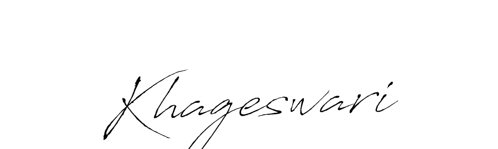 if you are searching for the best signature style for your name Khageswari. so please give up your signature search. here we have designed multiple signature styles  using Antro_Vectra. Khageswari signature style 6 images and pictures png