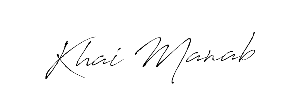 How to make Khai Manab signature? Antro_Vectra is a professional autograph style. Create handwritten signature for Khai Manab name. Khai Manab signature style 6 images and pictures png