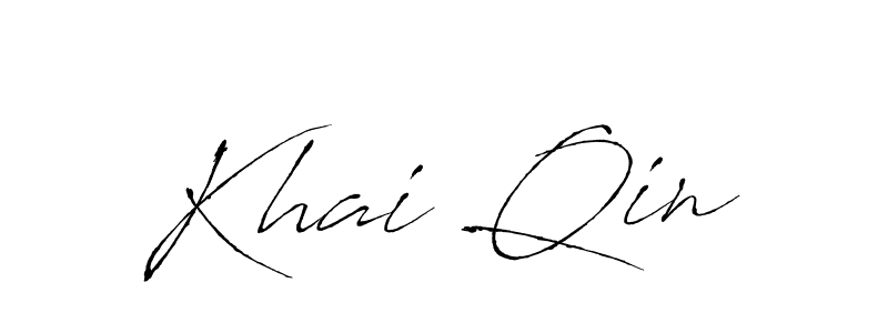 Design your own signature with our free online signature maker. With this signature software, you can create a handwritten (Antro_Vectra) signature for name Khai Qin. Khai Qin signature style 6 images and pictures png