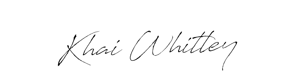 Create a beautiful signature design for name Khai Whitley. With this signature (Antro_Vectra) fonts, you can make a handwritten signature for free. Khai Whitley signature style 6 images and pictures png