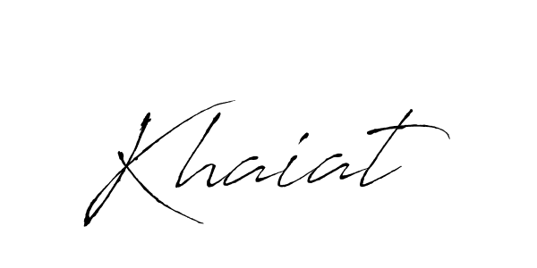 Create a beautiful signature design for name Khaiat. With this signature (Antro_Vectra) fonts, you can make a handwritten signature for free. Khaiat signature style 6 images and pictures png