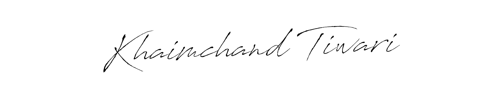 Create a beautiful signature design for name Khaimchand Tiwari. With this signature (Antro_Vectra) fonts, you can make a handwritten signature for free. Khaimchand Tiwari signature style 6 images and pictures png