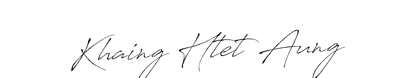 How to make Khaing Htet Aung signature? Antro_Vectra is a professional autograph style. Create handwritten signature for Khaing Htet Aung name. Khaing Htet Aung signature style 6 images and pictures png