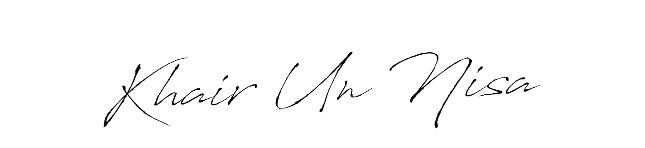 You can use this online signature creator to create a handwritten signature for the name Khair Un Nisa. This is the best online autograph maker. Khair Un Nisa signature style 6 images and pictures png