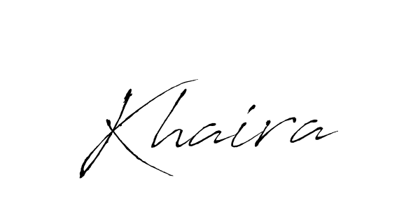 Use a signature maker to create a handwritten signature online. With this signature software, you can design (Antro_Vectra) your own signature for name Khaira. Khaira signature style 6 images and pictures png