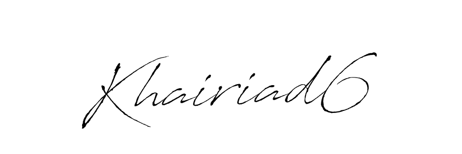 Design your own signature with our free online signature maker. With this signature software, you can create a handwritten (Antro_Vectra) signature for name Khairiad6. Khairiad6 signature style 6 images and pictures png