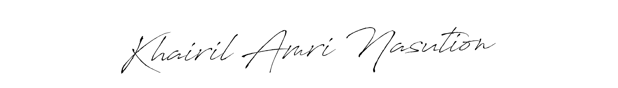 Make a short Khairil Amri Nasution signature style. Manage your documents anywhere anytime using Antro_Vectra. Create and add eSignatures, submit forms, share and send files easily. Khairil Amri Nasution signature style 6 images and pictures png
