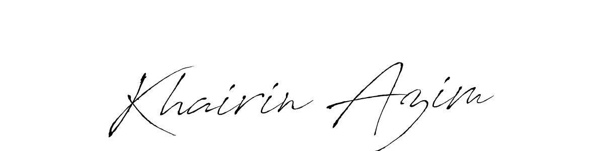 The best way (Antro_Vectra) to make a short signature is to pick only two or three words in your name. The name Khairin Azim include a total of six letters. For converting this name. Khairin Azim signature style 6 images and pictures png