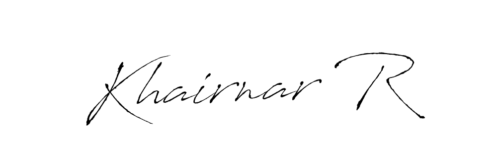 Also You can easily find your signature by using the search form. We will create Khairnar R name handwritten signature images for you free of cost using Antro_Vectra sign style. Khairnar R signature style 6 images and pictures png