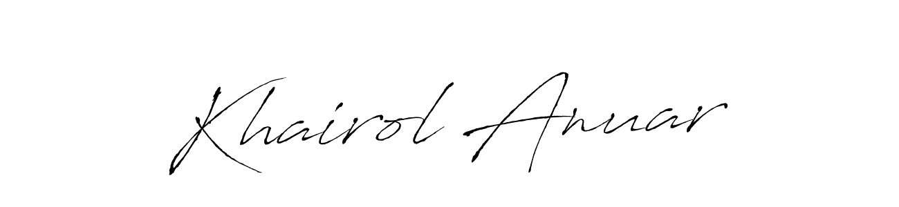 Also You can easily find your signature by using the search form. We will create Khairol Anuar name handwritten signature images for you free of cost using Antro_Vectra sign style. Khairol Anuar signature style 6 images and pictures png