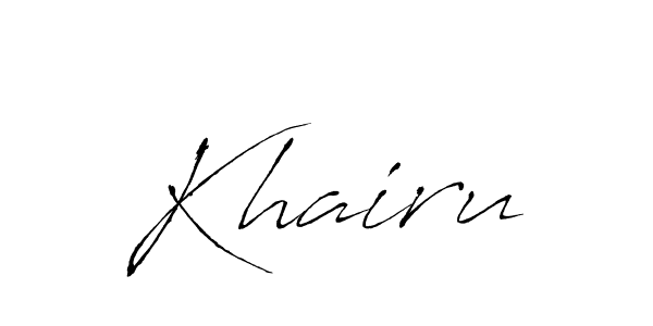 The best way (Antro_Vectra) to make a short signature is to pick only two or three words in your name. The name Khairu include a total of six letters. For converting this name. Khairu signature style 6 images and pictures png