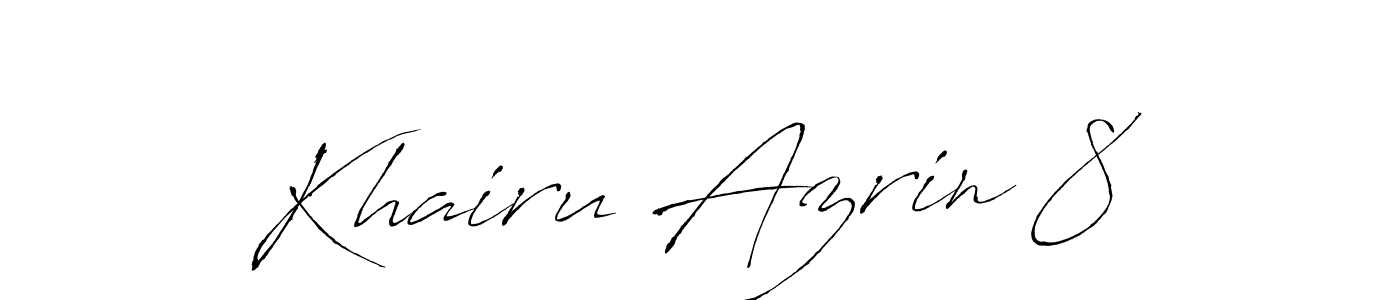 if you are searching for the best signature style for your name Khairu Azrin 8. so please give up your signature search. here we have designed multiple signature styles  using Antro_Vectra. Khairu Azrin 8 signature style 6 images and pictures png