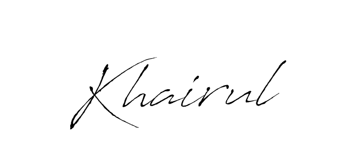 Create a beautiful signature design for name Khairul. With this signature (Antro_Vectra) fonts, you can make a handwritten signature for free. Khairul signature style 6 images and pictures png