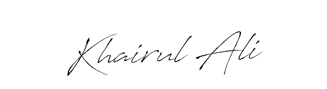Khairul Ali stylish signature style. Best Handwritten Sign (Antro_Vectra) for my name. Handwritten Signature Collection Ideas for my name Khairul Ali. Khairul Ali signature style 6 images and pictures png