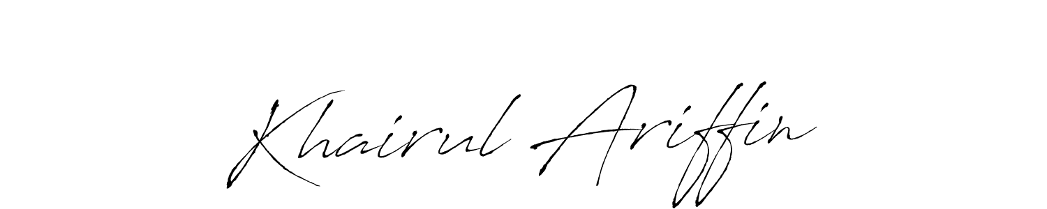 Use a signature maker to create a handwritten signature online. With this signature software, you can design (Antro_Vectra) your own signature for name Khairul Ariffin. Khairul Ariffin signature style 6 images and pictures png