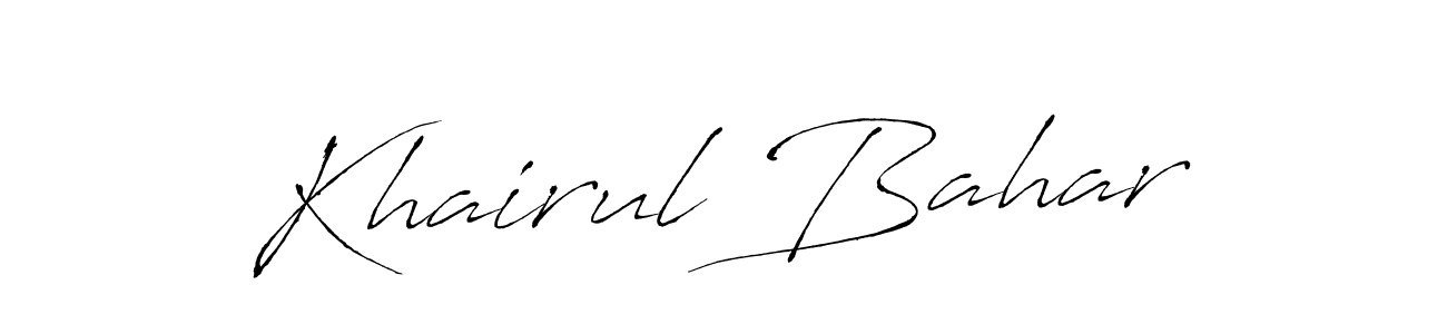 This is the best signature style for the Khairul Bahar name. Also you like these signature font (Antro_Vectra). Mix name signature. Khairul Bahar signature style 6 images and pictures png