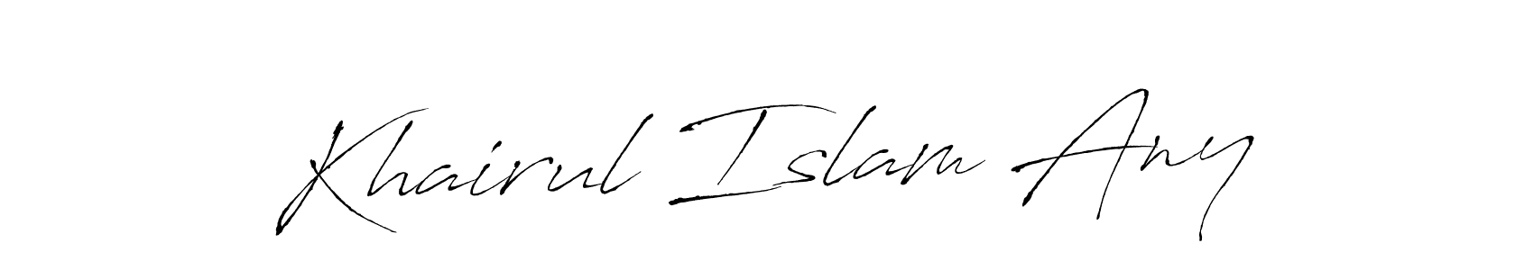 The best way (Antro_Vectra) to make a short signature is to pick only two or three words in your name. The name Khairul Islam Any include a total of six letters. For converting this name. Khairul Islam Any signature style 6 images and pictures png