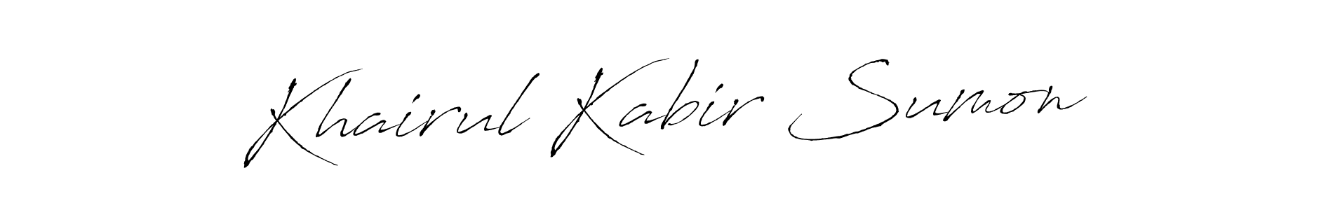 Also we have Khairul Kabir Sumon name is the best signature style. Create professional handwritten signature collection using Antro_Vectra autograph style. Khairul Kabir Sumon signature style 6 images and pictures png