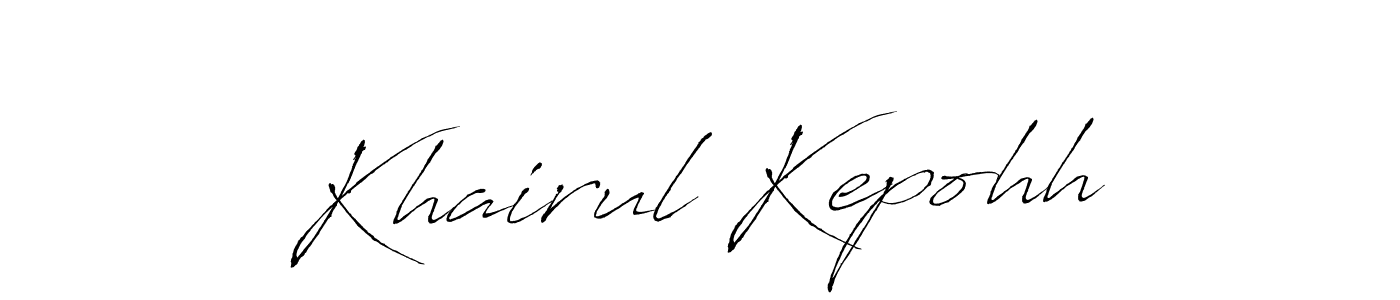 Khairul Kepohh stylish signature style. Best Handwritten Sign (Antro_Vectra) for my name. Handwritten Signature Collection Ideas for my name Khairul Kepohh. Khairul Kepohh signature style 6 images and pictures png