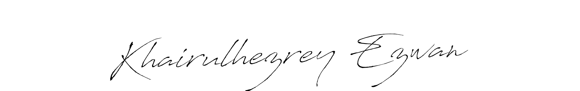 The best way (Antro_Vectra) to make a short signature is to pick only two or three words in your name. The name Khairulhezrey Ezwan include a total of six letters. For converting this name. Khairulhezrey Ezwan signature style 6 images and pictures png