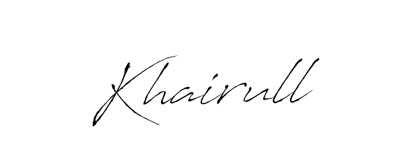 Also we have Khairull name is the best signature style. Create professional handwritten signature collection using Antro_Vectra autograph style. Khairull signature style 6 images and pictures png